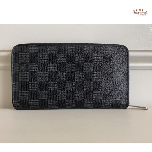 Authentic Louis Vuitton Damier Graphite Canvas Zippy Organizer Large Wallet - Picture 3 of 12